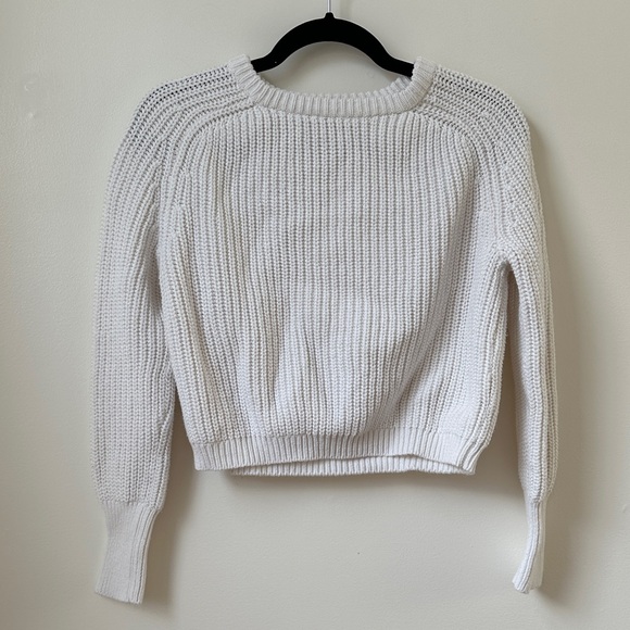 American Apparel Sweaters - American Apparel cotton white knit sweater